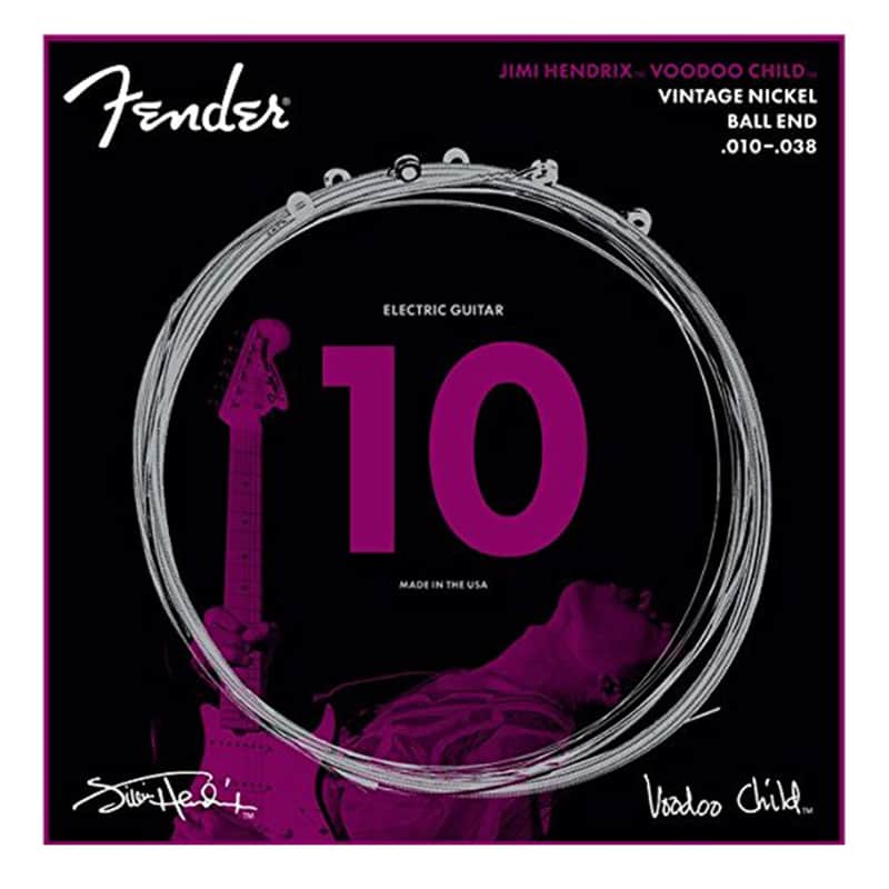 Fender Jimi Hendrix Voodoo Child Vintage Nickel Ball End Electric Guitar Strings (10-38) image 1