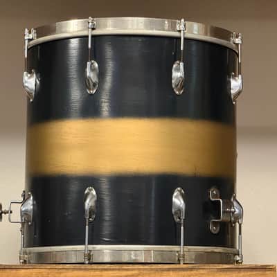 1940's WFL Black & Gold Duco 14x26 16x16 9x13  Drum Kit Zephyr Lug image 15