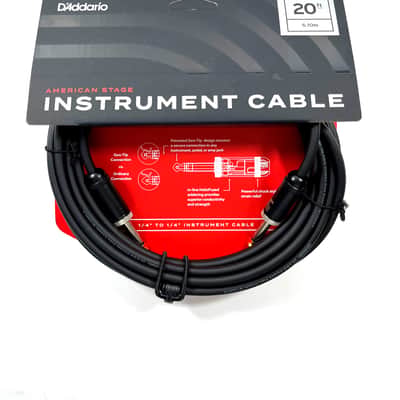 D'Addario Planet Waves Instrument Cable American Stage 20' Straight Connector image 1