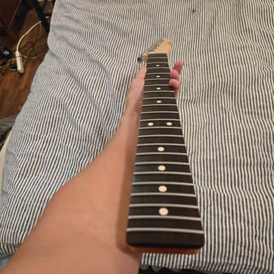 2026 Warmoth Telecaster Neck, Stainless Jumbo Frets LEVELED with Gotoh Tuners INCLUDED, Tusq XL nut cut by Luthier,  VERY Dark Rosewood fretboard, Modern, 59 roundback, 1 11/16" 43mm nut, 9.5" radius. image 7