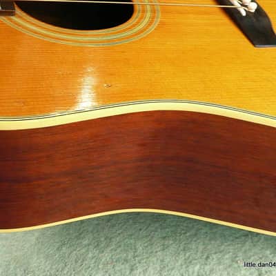Suzuki  Three S W130 Dreadnought Acoustic Guitar Japan Vintage 1975 Natural image 8