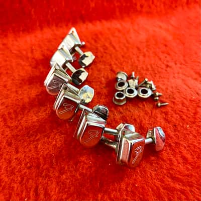 Fender Stratocaster guitar tuners c 1975 - Chrome telecaster original vintage USA Schaller image 1