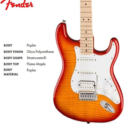 Squier Affinity Series Stratocaster FMT Electric Guitar, Sienna Sunburst, Maple Fingerboard image 3