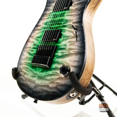 Mayones Regius 7 Baritone Evertune 2023 - Galaxy Eye Green Gloss image 10
