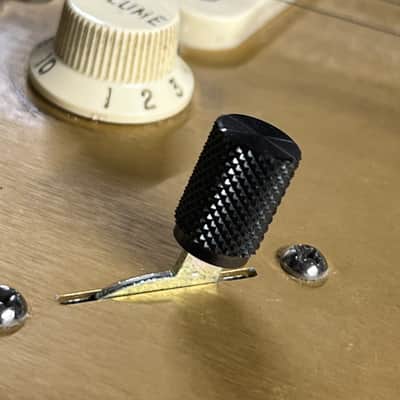 Kinnatone Black Stainless Steel knurled 3 or 5 way Blade style Switch Tip. For Strat or Tele image 1
