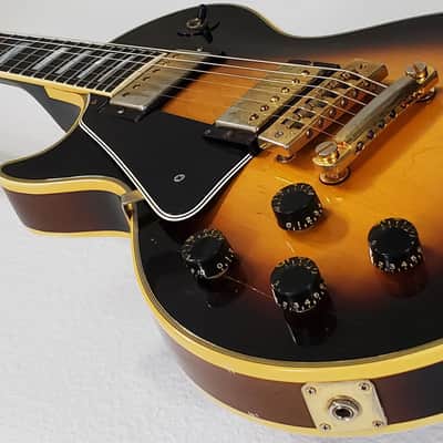 1979 Gibson Les Paul Custom Left-Handed Lefty Tobacco Sunburst Vintage Electric Guitar image 4