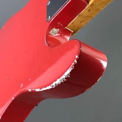LEFTY! Vintage Boutique Custom Relic TL51 Nocaster Fiesta Red Nitro Lacquer Tele Guitar 1/4 Sawn Made in USA Klein Pickup 7 lb HSC image 12