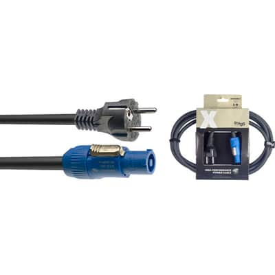 Stagg XPW3PCAPEU15 powerCON A - Schuko Power Cable, 3m image 2