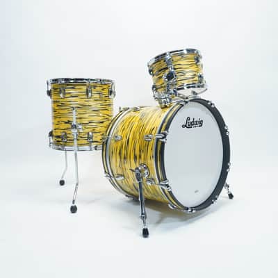 Ludwig Classic Maple "Downbeat" Drum Kit Shell Pack 20/12/14 In Lemon Oyster image 2