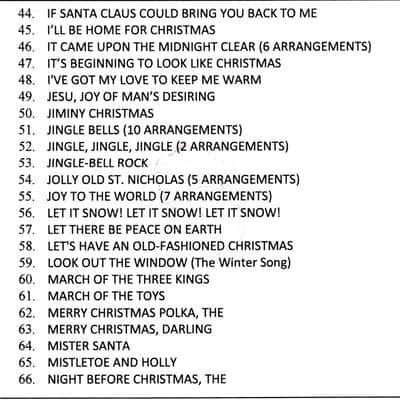 Massive Christmas Accordion Sheet Music DVD with 105 Selections image 4