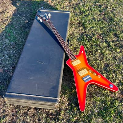 Vintage Dean ML Bass 1981 - Flame Top Cherry Sunburst image 3