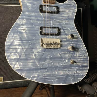 Rhoney Vireo 2010s Sky Blue Pearloid drum wrap top mastery bridge image 1
