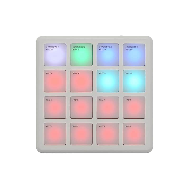 M-VAVE SK-16 SMC-PAD Wireless MIDI Controller Pads, 4.1 * 4.1 Inch, 0.28 LBS, Bluetooth Portable USB with 16 Drum, Note Repeat, Full Level Buttons, Rechargeable battery image 1