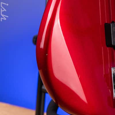 1997 Fender Roscoe Beck V Bass Candy Apple Red image 18