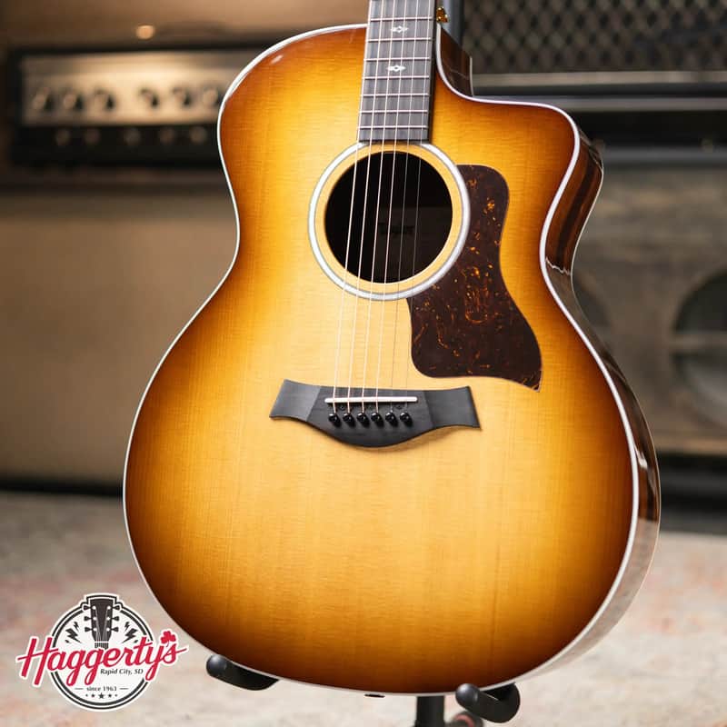 Taylor Sunset Blvd 214ce DLX Grand Auditorium Acoustic/Electric Guitar - Shaded Edge Burst with Hardshell Case - Factory Demo image 1
