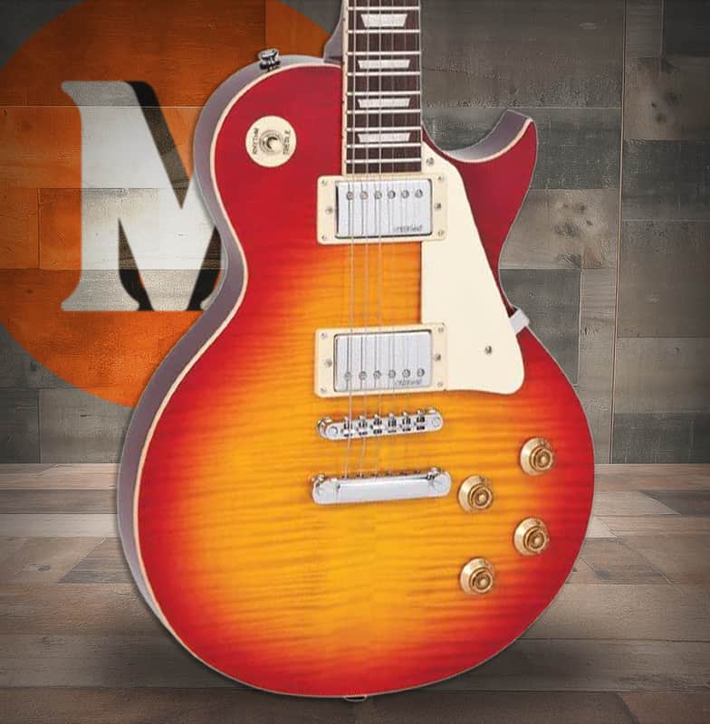 Vintage V100 ReIssued Electric Guitar - Cherry Sunburst (V100CS) image 1