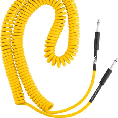 Fender x Third Man Hardware 30' Coiled Instrument/Guitar Cable, Yellow