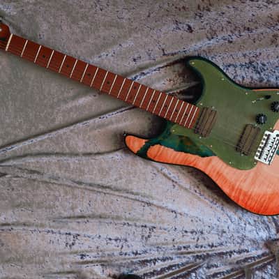 GB Liuteria Traditional Strato orange maple and green resin image 22