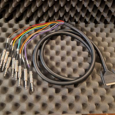 Hosa DTP-802 8-Channel DB25 to 1/4" TRS Male Cable Snake - 2m 2010s - Multi-Colored image 1