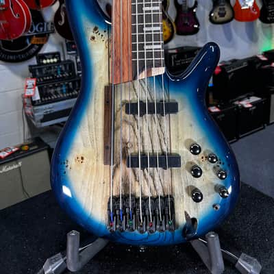 Ibanez Bass Workshop SRAS7 Ashula 7-string Bass Guitar - Cosmic Blue Starburst Shipping Authorized Dealer! 474 GET PLEK’D! image 6