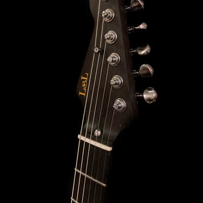 LsL Instruments T Bone 24 Tele, Swamp Ash, Wenge, Custom Shop "Icey" Telecaster, Pale Ice Blue Metallic, Checked Nitro Bad Bone 2, Reversed Headstock image 15
