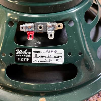 Weber Tweed deluxe Alnico A10Q 10" 8 ohm 20 watt Speaker image 2