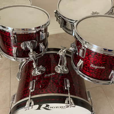 Rogers 5 pc Holiday Drum Kit 1966 Red Onyx image 3