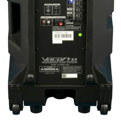 Vocopro SoundGlow-1200 12" Powered Speaker W/RGB Derby Light & Lighted Stand image 9