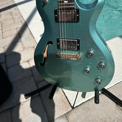 PRS S2 Singlecut Semi-Hollow 2016 - Aqua Metallic image 1