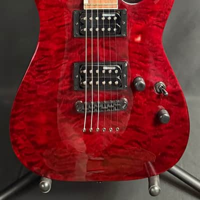 ESP LTD F-100FM Transparent Black/Flamed Maple | Reverb