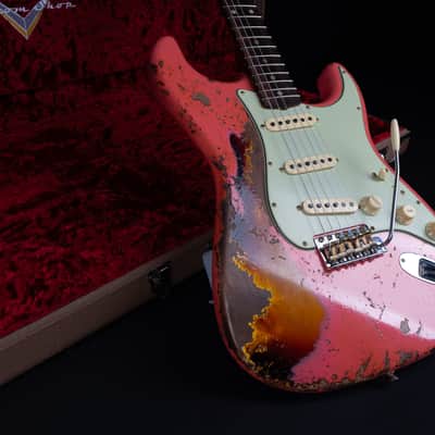 Fender Custom Shop Ltd. 60/63 Stratocaster NEW - Fiesta Red over Sunburst Heavy Relic image 16