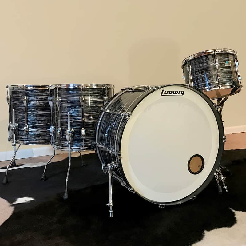 Ludwig Classic Maple 13/16/18/26 Black Oyster Pearl Black Oyster Pearl image 1