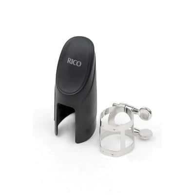 Rico RTS1N Ligature & Cap, Tenor Saxophone (Hard Rubber), Nickel image 1