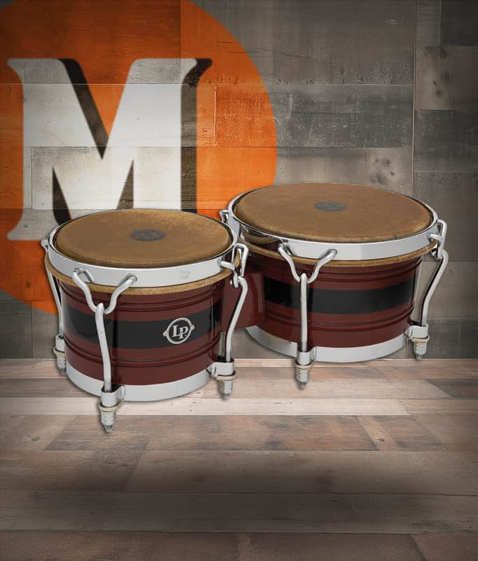 Latin Percussion LP Dandy 7 1/4 - 9" Bongo Beech DW/Black (LPL201A-JR) image 1