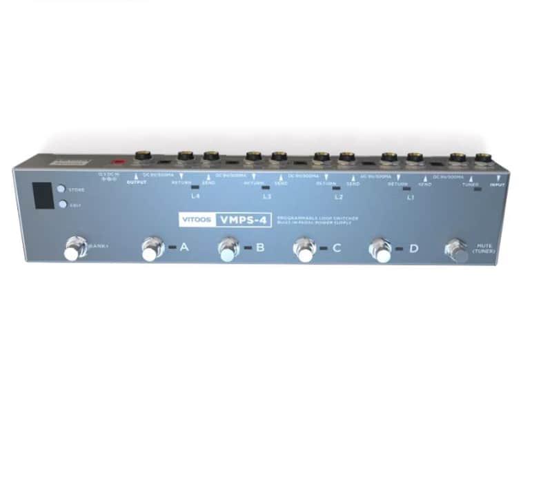 Quick Shipping! Vitoos VMPS-4 Pedal Loop Switcher with Power Supply image 1