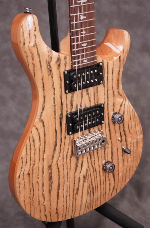 PRS SE "Exotic" Custom 24 Swamp Ash Burl Natural Finish - W/Setup & Bag image 1