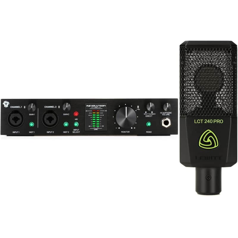 Black Lion Audio Revolution 2x2 USB Audio Interface and Lewitt LCT 240 PRO Condenser Microphone image 1