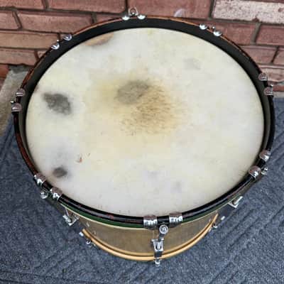 Vintage WFL LUDWIG 12x15 Parade Marching Mid-50's Snare Drum Mahogany 3PLY Silver Sparkle image 4