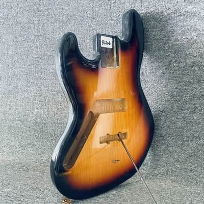 Tobacco Burst Left Hand Jazz Bass Style Basswood Body image 6
