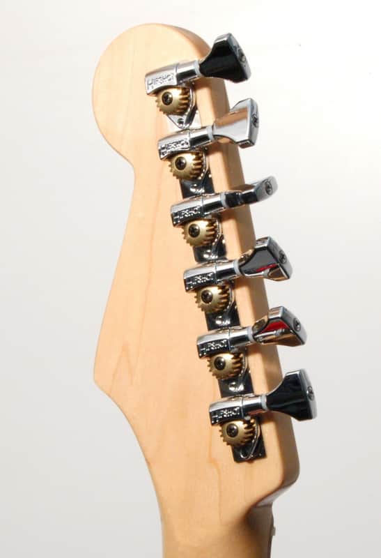 Hipshot 6K1GN0C CHROME 6-In-Line Non-Staggered Open-Gear Guitar Tuners w/ UMP image 1