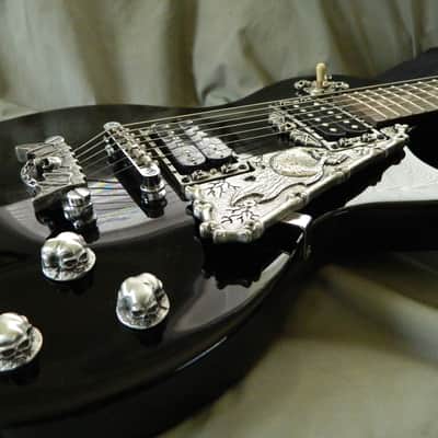 10 SKULL GUITAR PARTS for gibson and epiphone Les paul knobs tailpiece pickguard pickup rings ect image 5