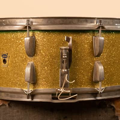 1959 Ludwig 6.5x15 Faded Green School Festival Snare Drum image 2