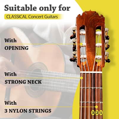 Classical Guitar Strings Nylon, coated in silver - nylon guitar strings + 1E-String - Guitar Strings Acoustic (6 String Set) Cuerdas para guitarra acustica - cuerdas de guitarra Nylon String image 4