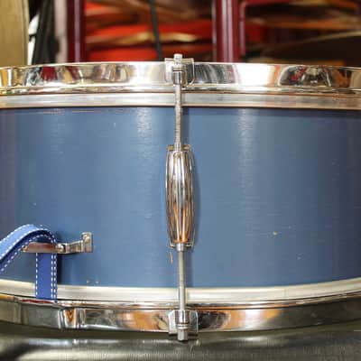 1960's Gretsch 6.5"x14" Dixieland Snare Drum in Blue Lacquer image 7