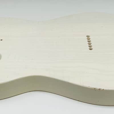 4lbs 5oz BloomDoom Nitro Lacquer Aged Relic White Blonde T-Style Vintage Guitar Body image 9