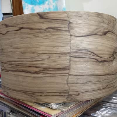 14x7 Black Limba Exotic steam Bent semi-solid bare raw snare drum Shell by Erie drums and shells image 2