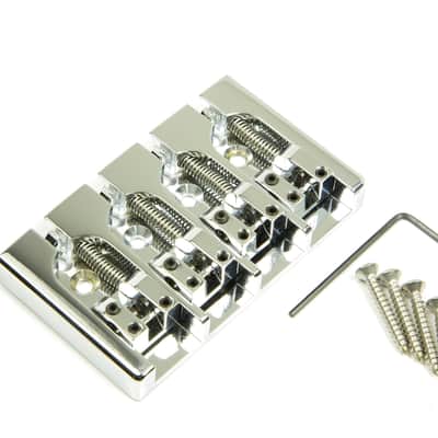 Genuine Hipshot A Style 4 String Bass Bridge 5A400BC Brass, Chrome, 0.750 spacing