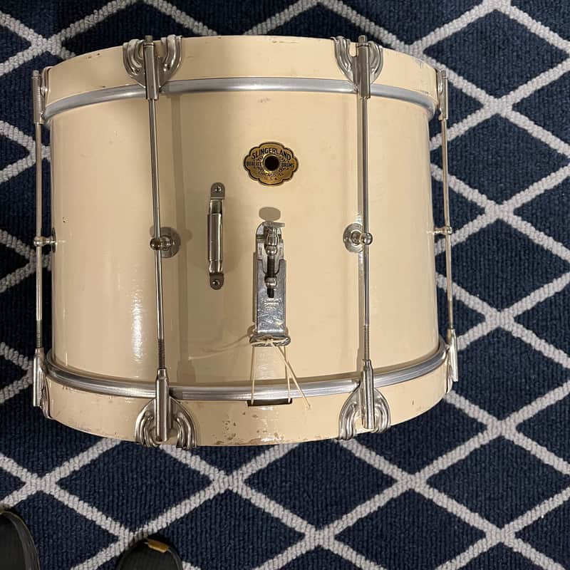 1960s Slingerland Cloud badge marching snare White