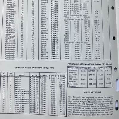 Langevin Audio Equipment Catalog 1970 Price List Attenuator Mixer 252-A Equalizer image 2