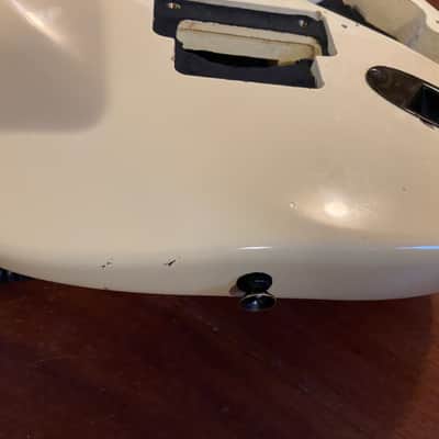 1989 Fender Squier MIK White Strat Stratocaster Body Floyd Rose Vintage HSS 80s image 5